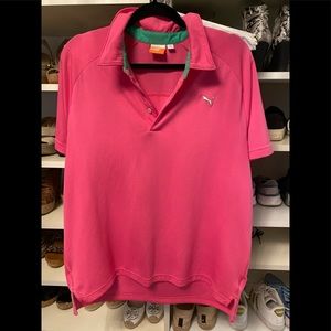 Men’s Pink Puma Golf Shirt